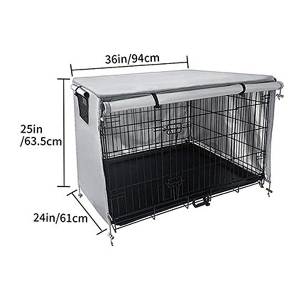 Hundebox Abdeckung 210D für 94 61 63,5 cm Boxen - Belüftete Sonnenschutzabdeckung mit Sicheren Rutschfesten Verstellbaren Gurten
