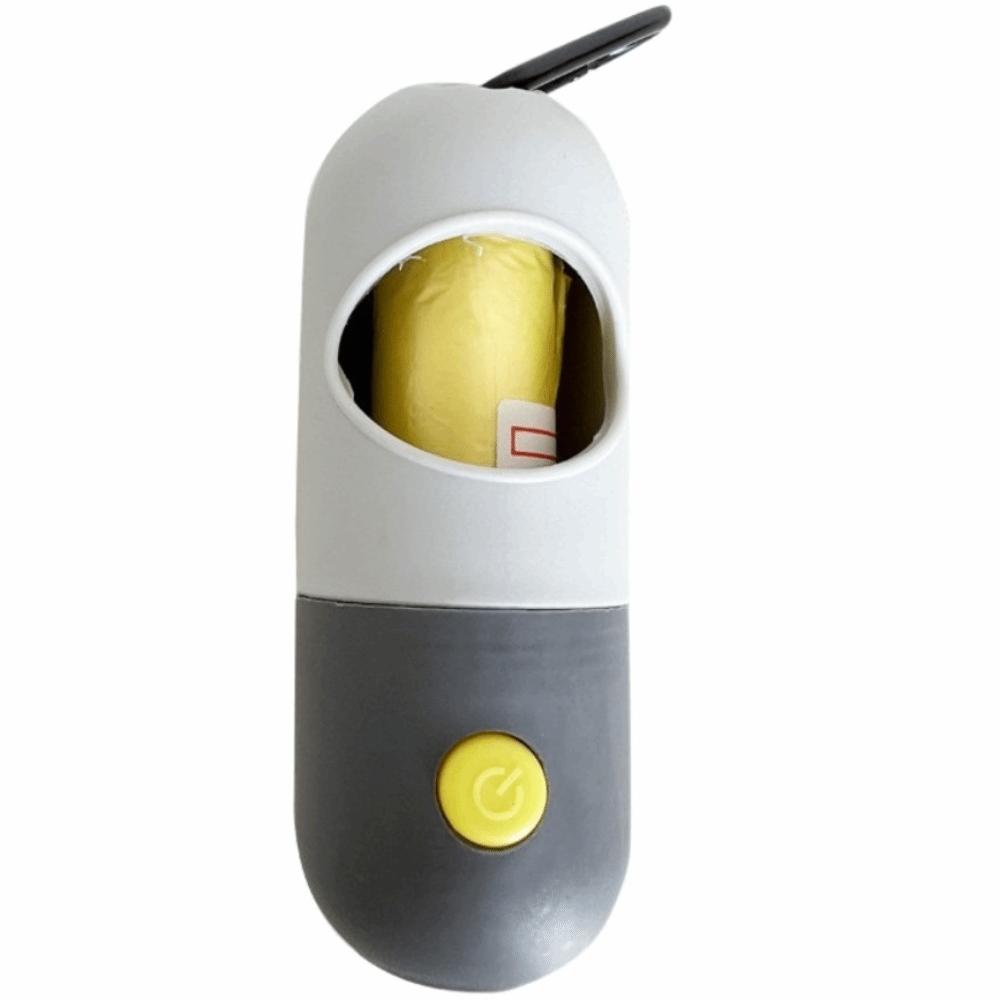 

Eco-Friendly Dog Poop Bag Dispenser Metal Carabiner LED Flashlight Dispenser Night Walks белый