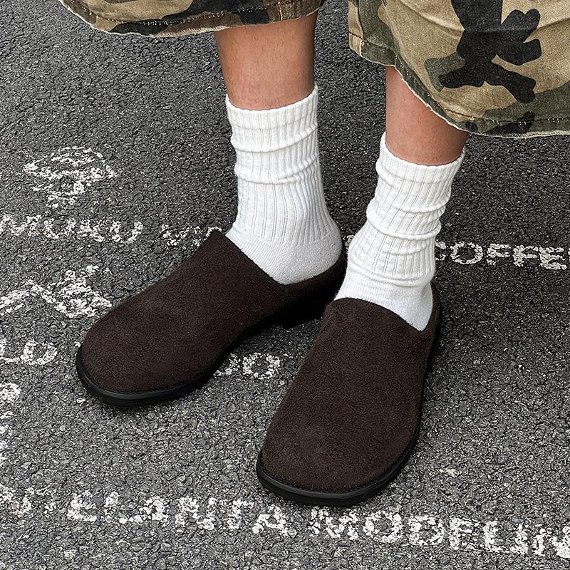 Korean version 2025 fashion retro thick heel bag head half slippers spring and summer French evening wind lazy muller single shoes