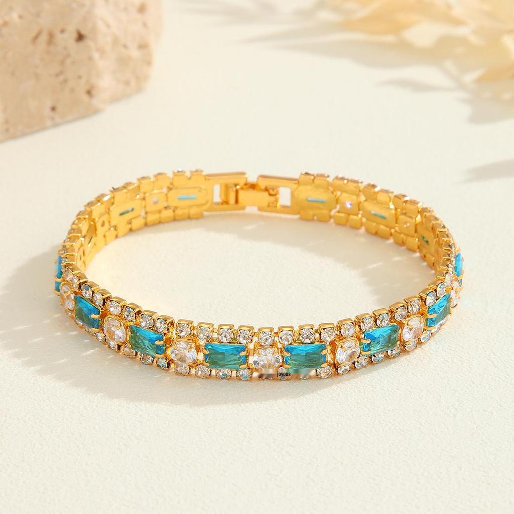 Luxurious Colored Zirconia Tennis Bracelet - Colorfast, High-End Hand Jewelry
