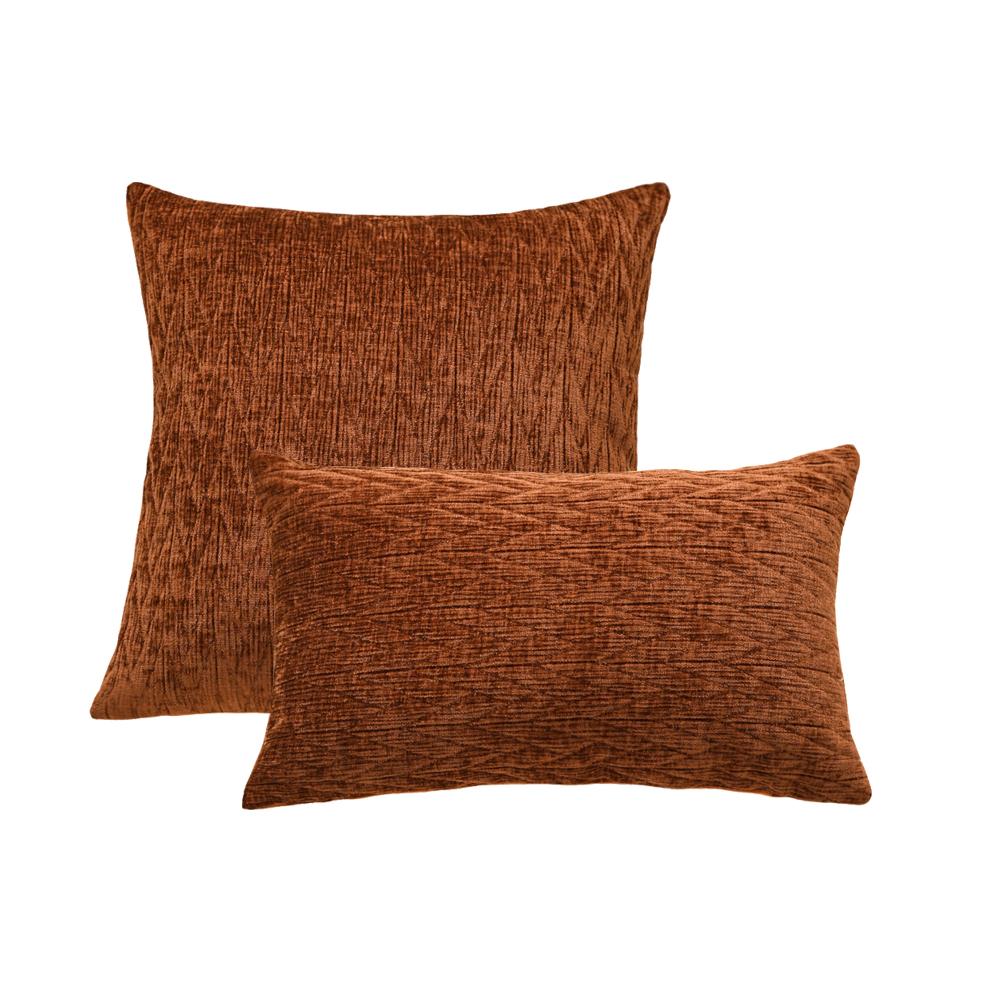 NU KOPEN 1 STuks Jacquard Bank Kussenhoezen Zachte Fluwelen Kussenhoezen Huis Bank Bed Woonkamer Slaapkamer Decoratieve Kussensloop 30x50cm brown