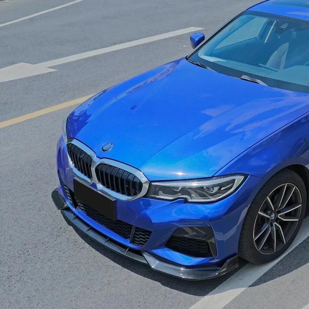 Car Front Bumper Lip Chin Splitter Body Kit Spoiler Trim Styling For BMW 3 Series G20 G21 320i 330i 318i M-Pack 2019-2022 Tuning