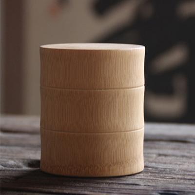Natural Bamboo Matcha Canister Eco-friendly Powder Green Tea Caddy Tea Chest Capacity Matcha Tools Accessories Wholesale