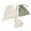 H3CD Set Of 3 Elastic Closure Cotton Pouches Essential Bag for Baby Care Items Gentle Fabric Protects Delicate Belongings