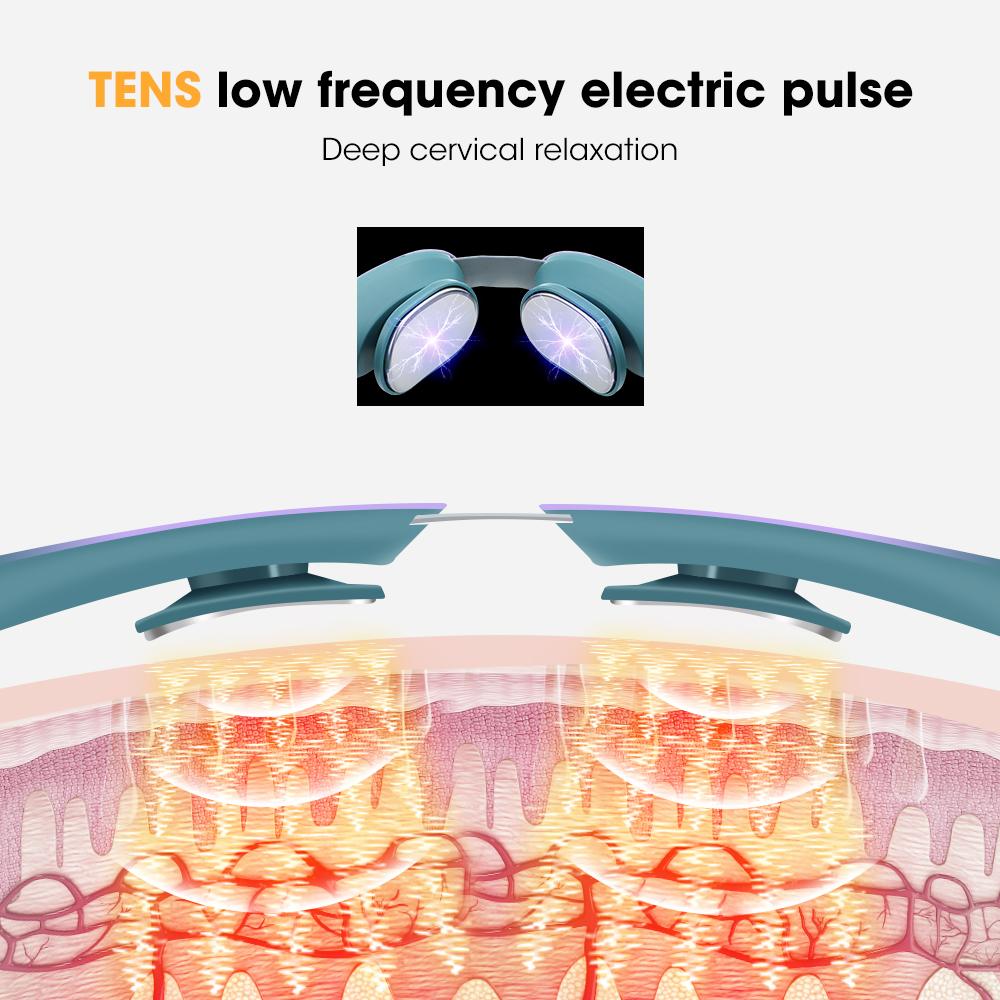 Portable Cervical Massager Neck Care Device Shoulder Cervical Low Frequency Pulse Massage Constant Temperature Hot Compress