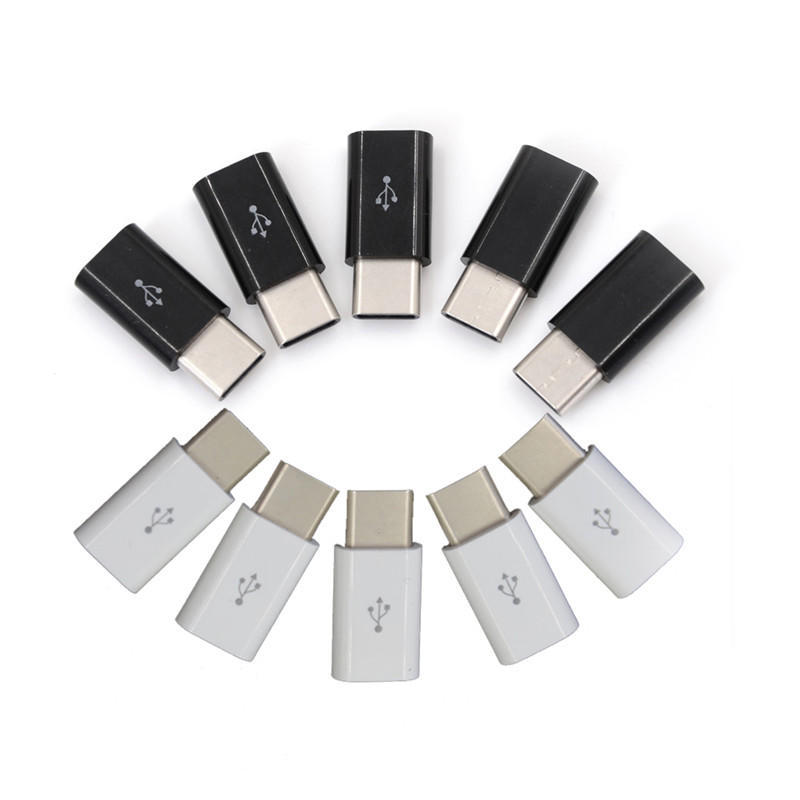 

5шт USB Type-C штекерний роз єм до Micro USB 3.1 конвертер USB-C адаптер Інструмент чорний