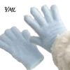 Warm Gift for Her in Winter Faux Mink Five Finger Gloves Women, Soft Plush Lined Gloves, Thermal Insulation Riding Handwear Mittens Cold Weather,
