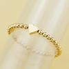 Gold Three-Piece Beaded Copper Bracelet Set for Students
