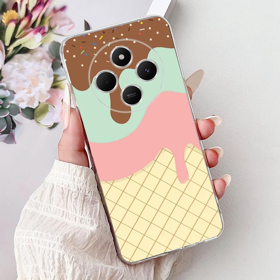 For Xiaomi Redmi 14C Case PocoC75 Lucky Fish Cute Cat Pattern Cover Soft Slim Phone Case For Xiaomi Poco C75 C 75 Redmi14C Shell