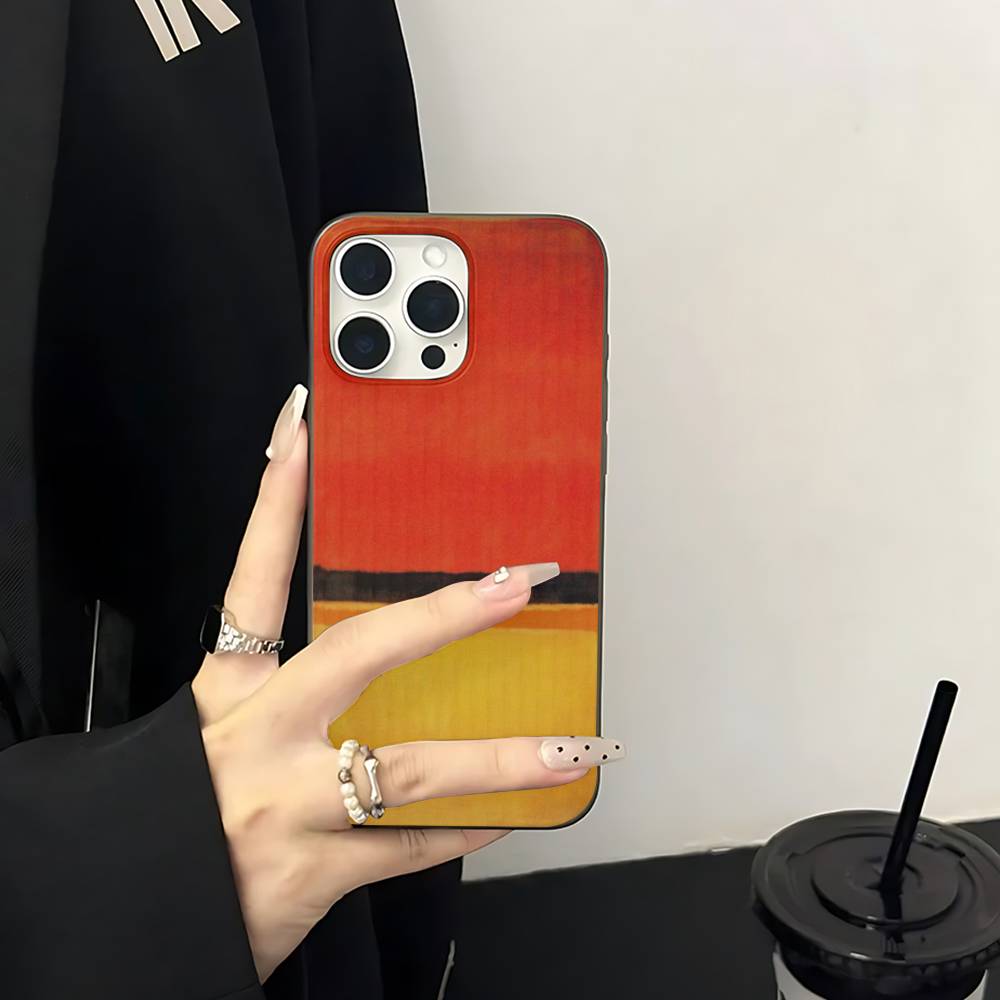 Abstract Art M-Mark R-Rothko Phone Case For IPhone 17 16 15 14 13 12 11 Pro Max Plus Corrugated Bumper Back Cover Shell