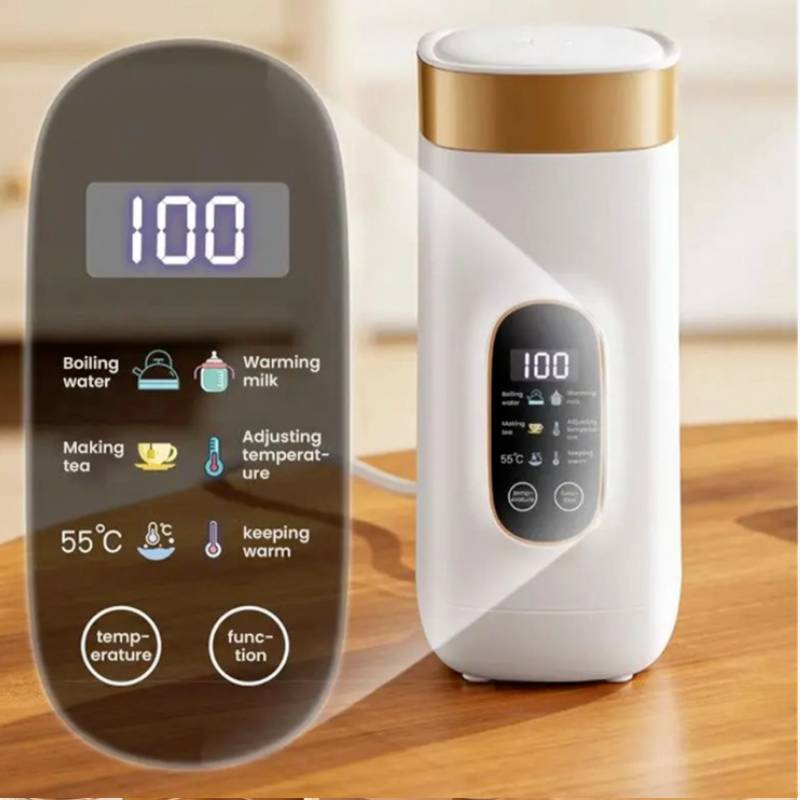 Electric Portable Water Cup Withtemperature Display Suitable For Daily Travel