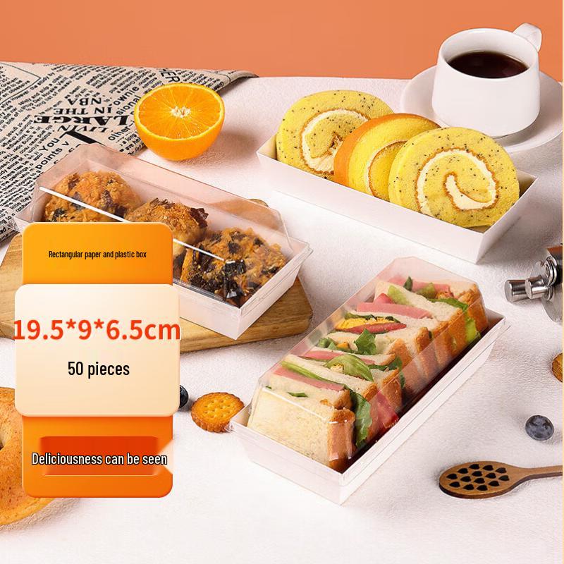 Rectangular Paper-Plastic Food Boxes