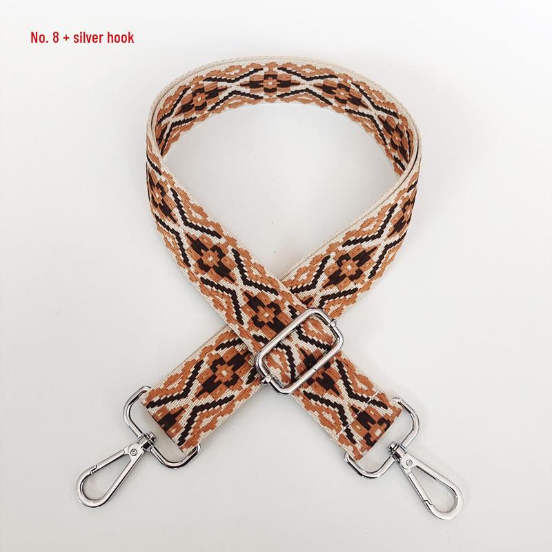 Colorful Jacquard Wide Shoulder Strap for Women's Bags - Canvas Crossbody and Backpack Accessory