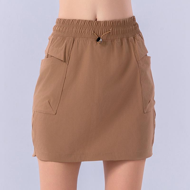 

Новые женские летние быстросохнущие спортивные кюлоты: Крутая, дышащая, свободного кроя юбка-шорты для йоги и бега Small