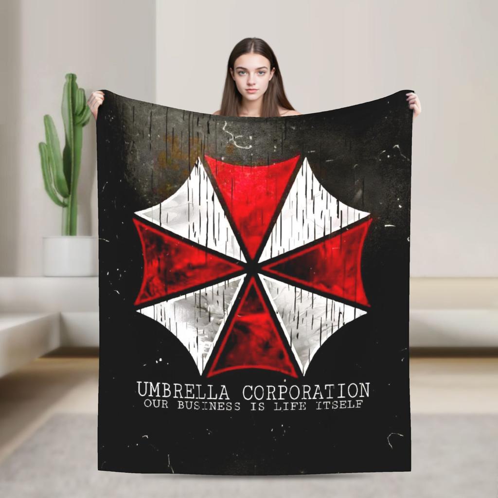 Resident Business Umbrella Corps Eviled Blankets Flannel Awesome Warm Throw Blankets for Bedspread Decoration