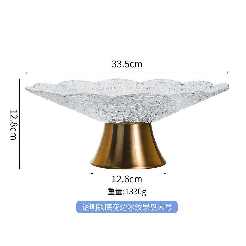 High Foot Glass Plates Fruit Plates Salad Bowl Candy Plate Snack Trays Cake Stands Dim Sum Dish Refreshment Plate Dessert Bowl