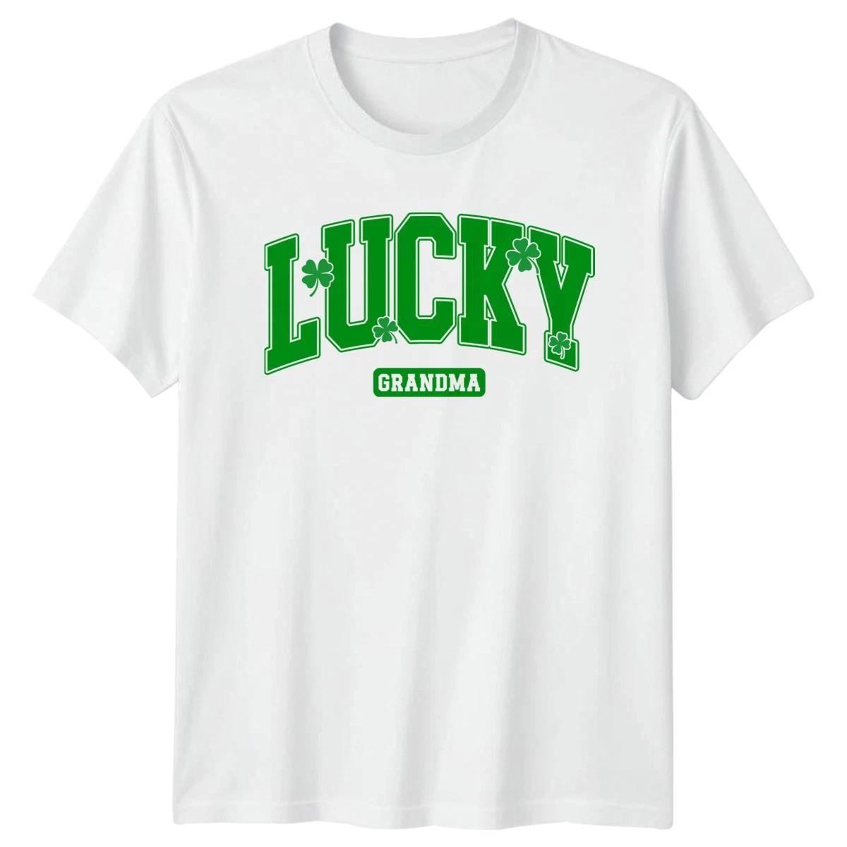 Lucky Grandma St Patricks Day Holidays Events Mens Womens Graphic Tee XL