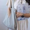 Large Capacity Women Shopping Bag Anti-Theft Foldable Grocery Handbag Built-In Pocket Reusable Portable Shoulder Tote Casual Use