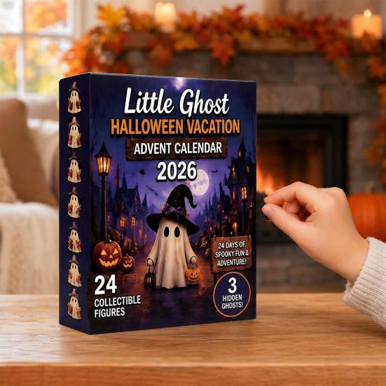 Halloween Advent Calendar 24 Days Ghost Countdown Calendar with 24 Collectible