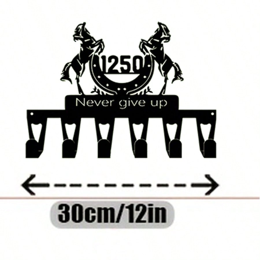 

Vintage Horseshoe Wall Mount Key Holder with 6 Hooks Heavy Duty Iron Entryway Decor Western Gift