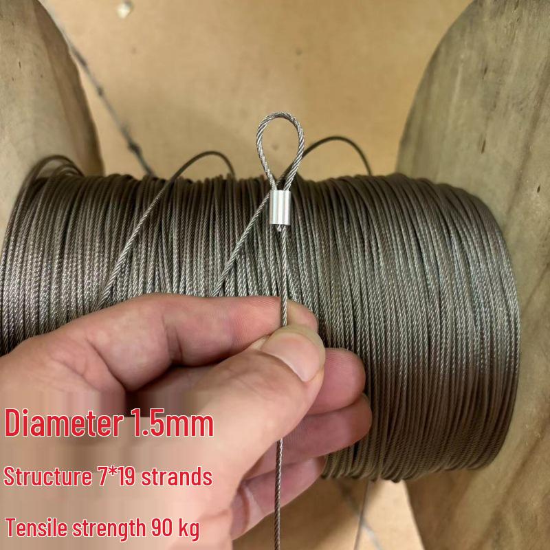 304 Stainless Steel Wire Rope - Soft, Fine Wire (0.3mm-4mm) for Clotheslines, Fishing, and Picture Hanging