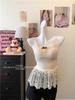 2025 Summer High-End Layered White Lace Camisole for Women