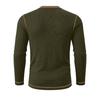 Men's Long Sleeve Henley Shirt Ribbed Knit Sweater Pullover Buttoned Collar Slim Fit Casual Top for Autumn Winter