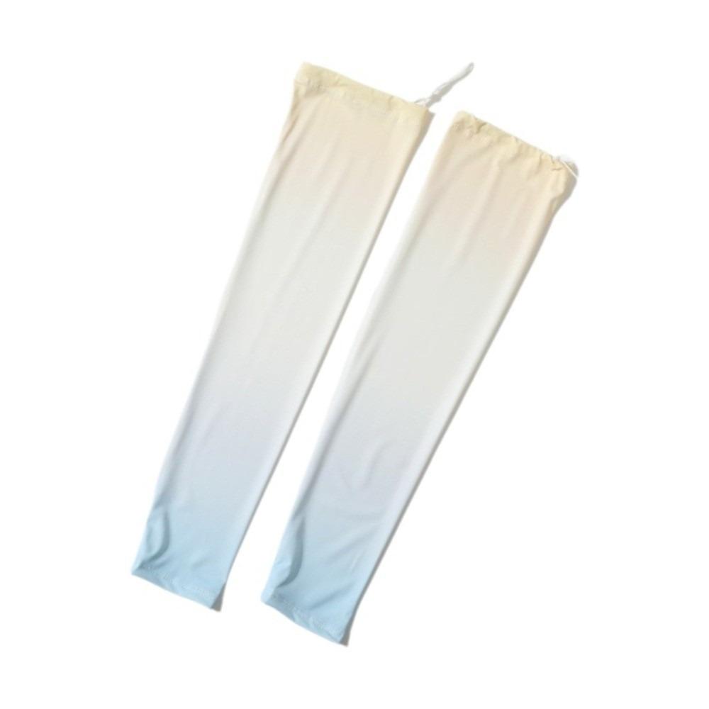 Pulling Rope Ice Silk Arm Sleeves Gradient Color Cycling Arm Cover Sunscreen Arm Sleeves  Ladies