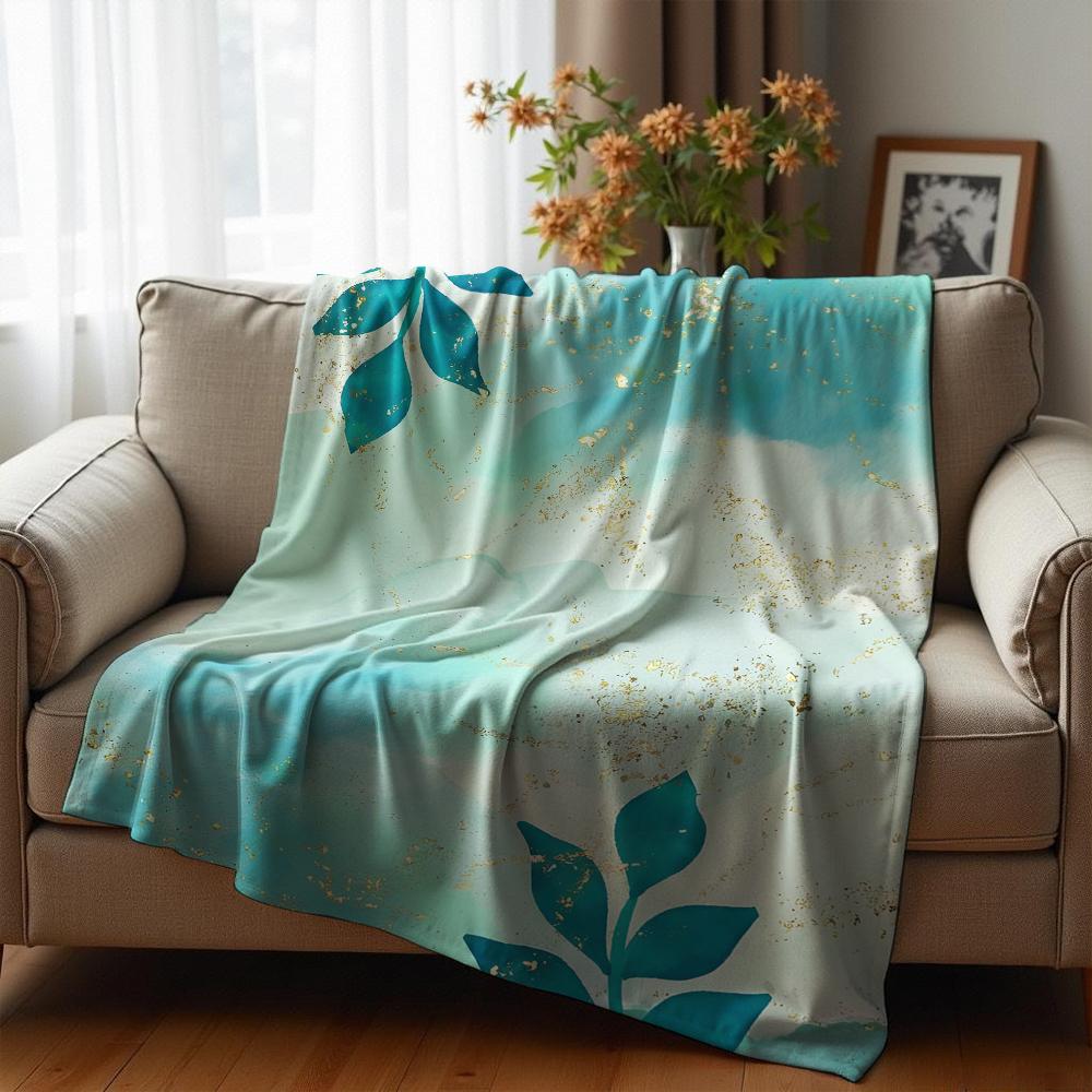 Fluid Aqua Anime Cartoon Flannel Blanket Soft Warm Throw for Bedroom Sofa Car Kids Holiday Gift