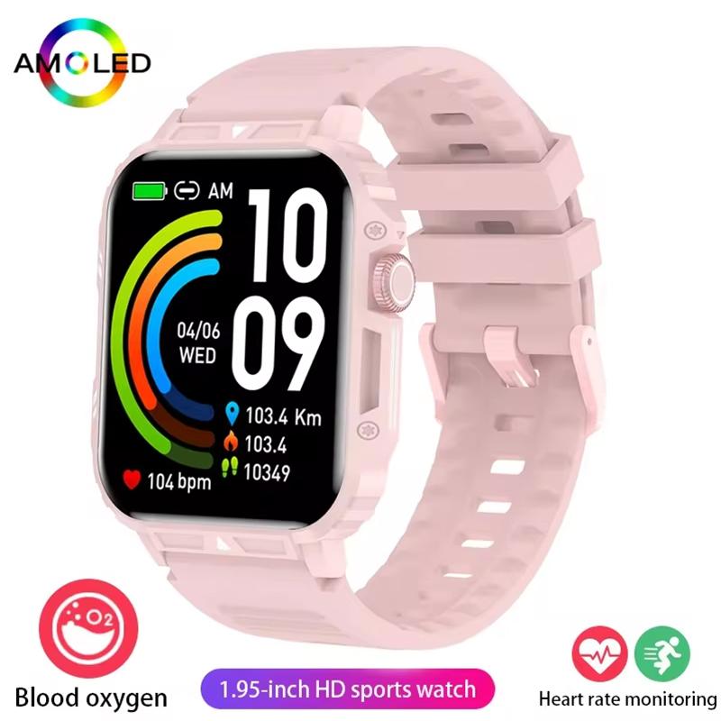 SACOSDING 1.95 Inch Screen Bluetooth Smartwatch for Men Women Long Battery Life Sports Watch Health Monitoring For Android and IOS