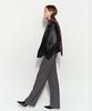 Beulaiteun Striped Semi-Wide Slacks Charcoal