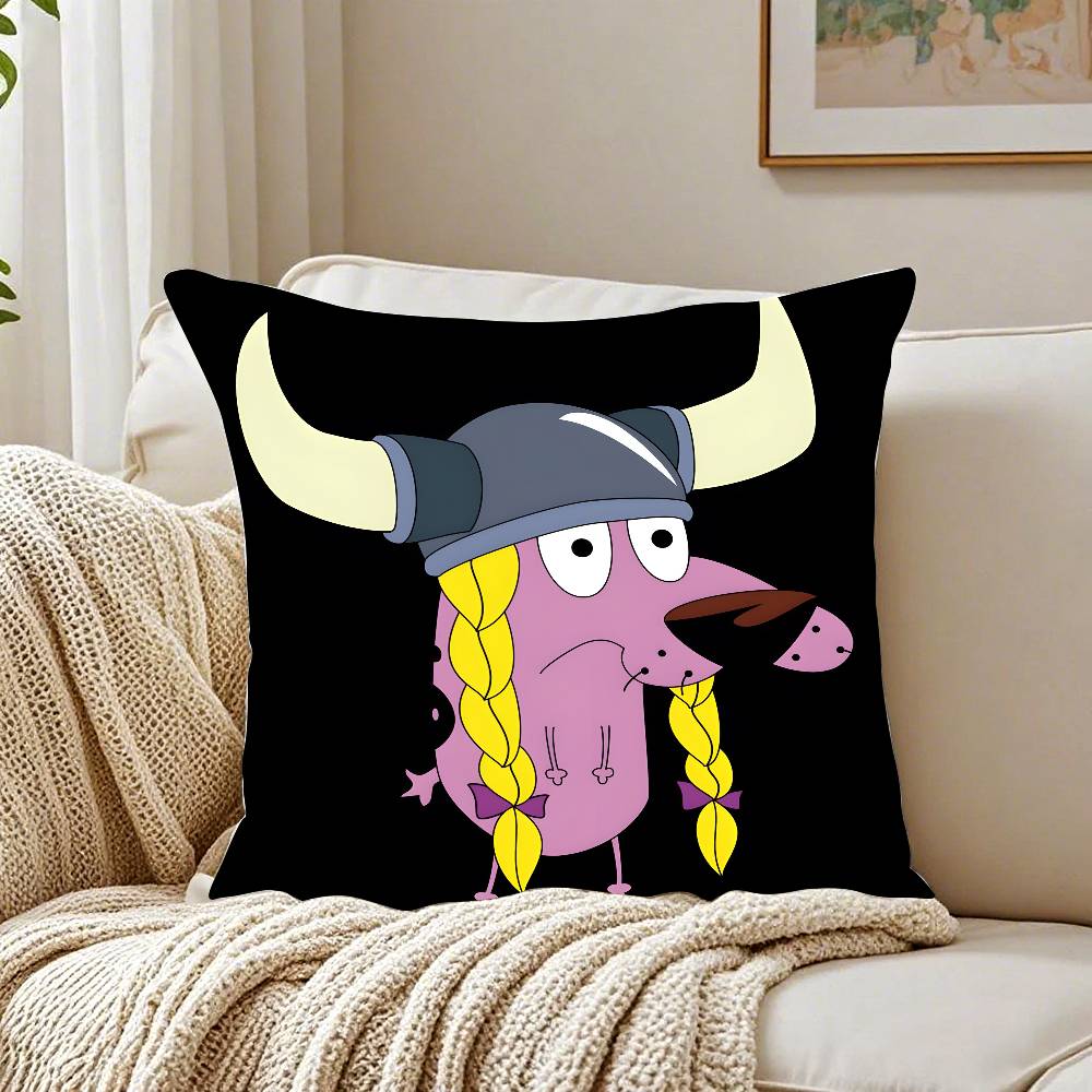 

Храбрый пёс трусливый Наволочка с принтом Наволочка для гостиной Диванная подушка Чехол и Декор для спальни 12x12Inch