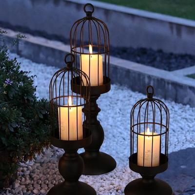 Czarny metalowy świecznik Retro klatka dla ptaków świecznik stoły jadalne ozdoby centralne rzemiosło wesele przyjęcie dekoracja domu