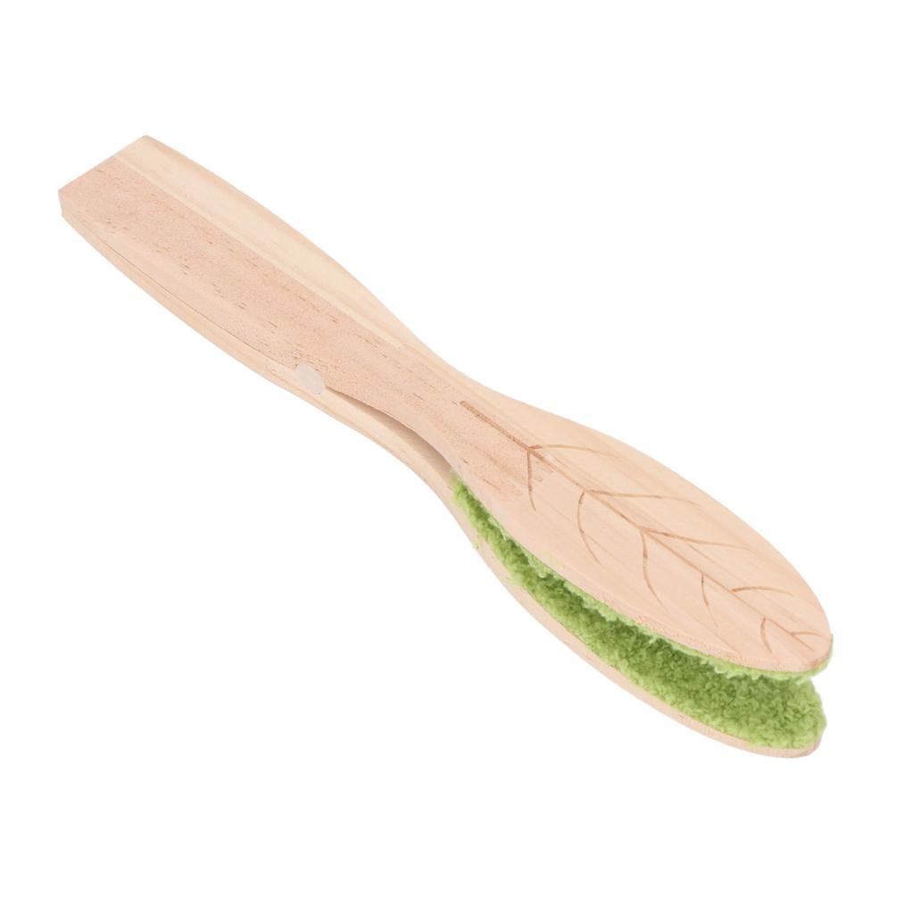 Portable Leaf Cleaning Tongs Wood Handle Fiber Cloth Cleaning Tool for Indoor Courtyard Plant Leaves