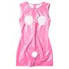 Sexy Damen-Body aus Lackleder mit Ausschnitten, Dessous, einteiliges Clubwear-Teddy-Kostüm