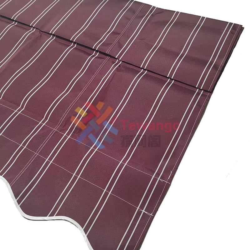 Burgundy White Strips Awning Replacement Fabric Toldo Tewango Canopy Gazebo Outdoor Garden Sun Shade Shelter 300gsm Store Banner