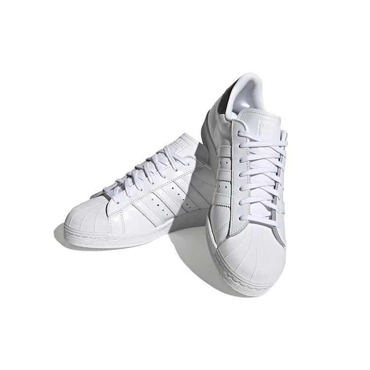 Adidas Originals Superstar 82 Comfortable Wear resistant And Lightweight Low top Skateboard Shoes Men's White HQ7070
