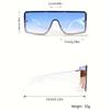 1 Pair of Women's -color Frameless Square Bar-retaining Rivet 1pc Large-frame Spicy European and American Fashion Glasses
