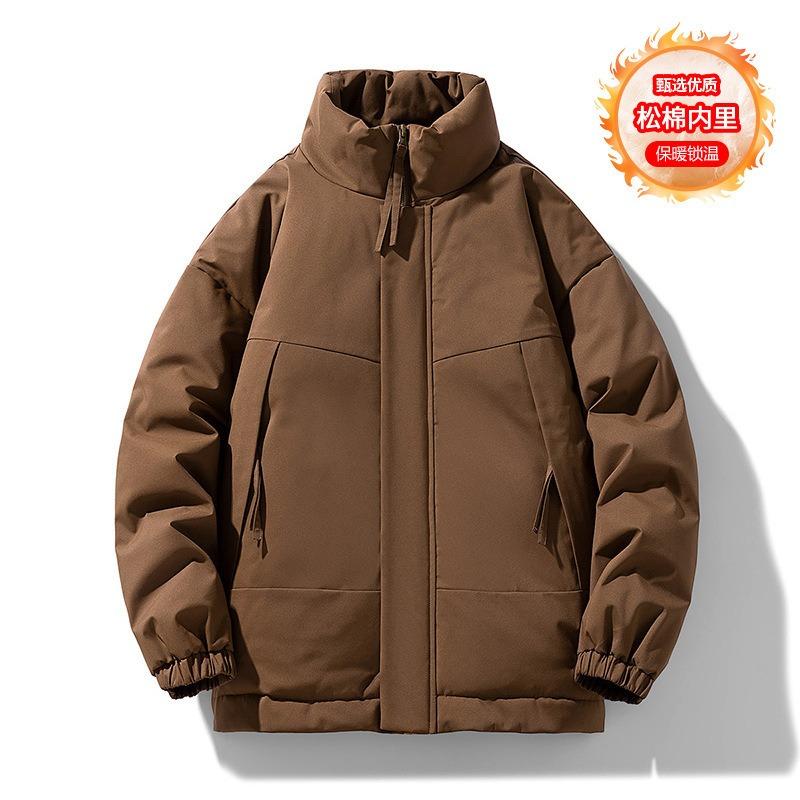Padded-on Men's Coat Autumn and Winter New Trendy Thickened Jacket Men's Removable Hat Winter Jacket Men's Padded Jacket
