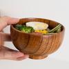 1 Stück Holzschale Klein Rund Holz Reisschale Obst Dessert Snack Suppe Nudeln Ramen Schale Japanische Schalen für Essen Küchengeschirr