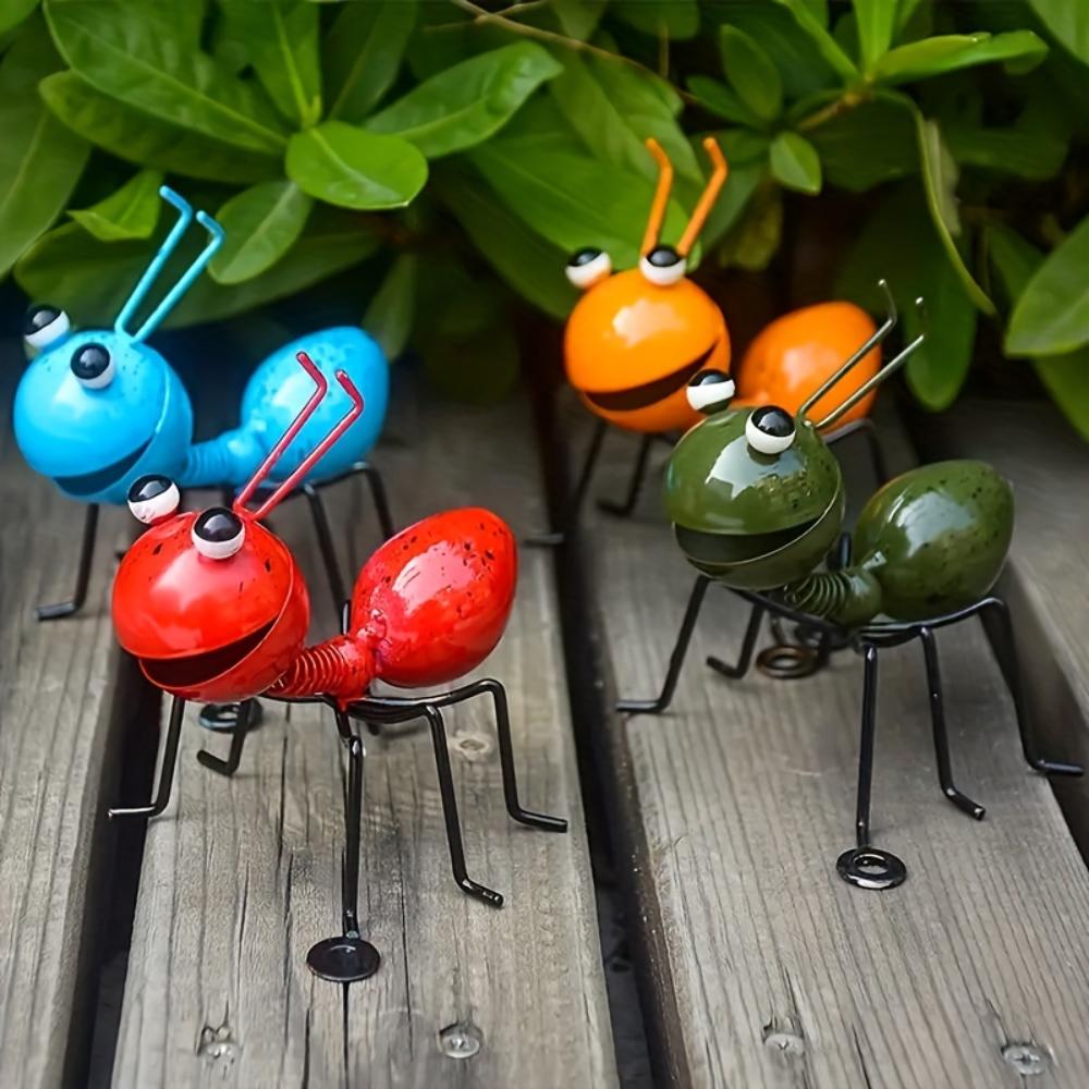 Metal Ant Garden Decoration Set, Indoor and Outdoor Wall Decoration Murals, 3D Sculpture Ant Art, Garden Courtyard Fence Decoration