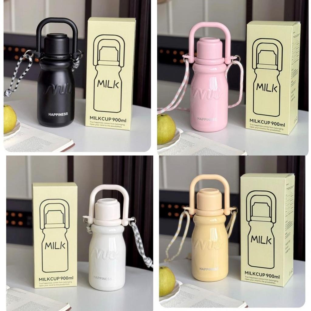 Modern Minimalist Insulated Travel Mug With Carrying Rope For Office And Outdoors