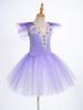 Girls Princess Tutu Dress with Flying Sleeves & Lace Flower Decor, Adjustable Spaghetti Straps, Mesh Skirt + Headdress for Dance Party