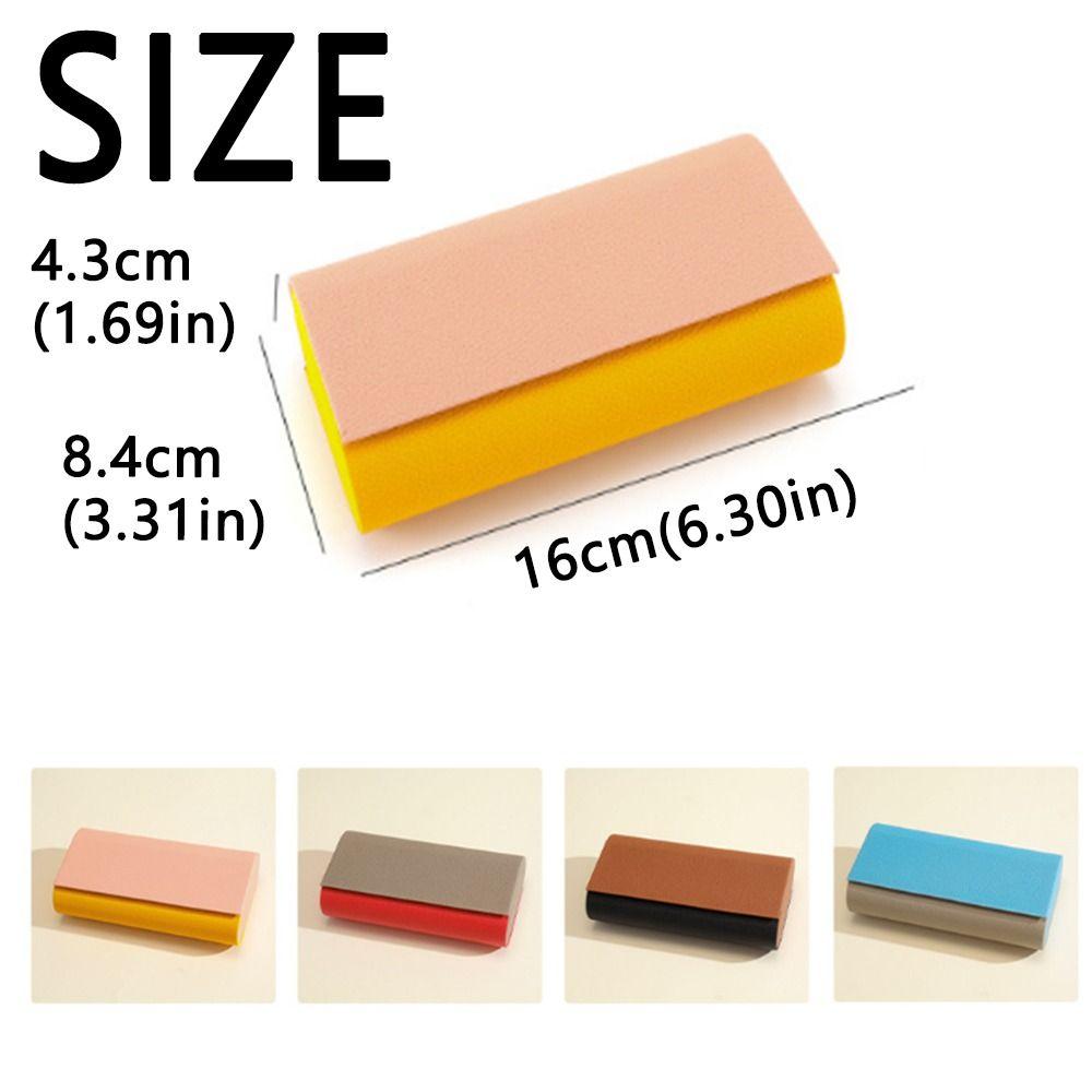 Portable Eyeglasses Protective Case Large Capacity Magnetic Buckle Eyeglasses Sleeve Flocking Inside Sturdy