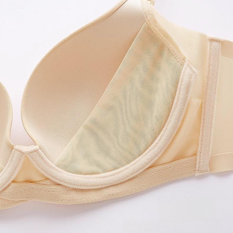 Seamless Lingerie Women's Soft Steel Rims Thin Bra Anti-sagging Full-cup Fashionable Letter Bra Push Up Bra