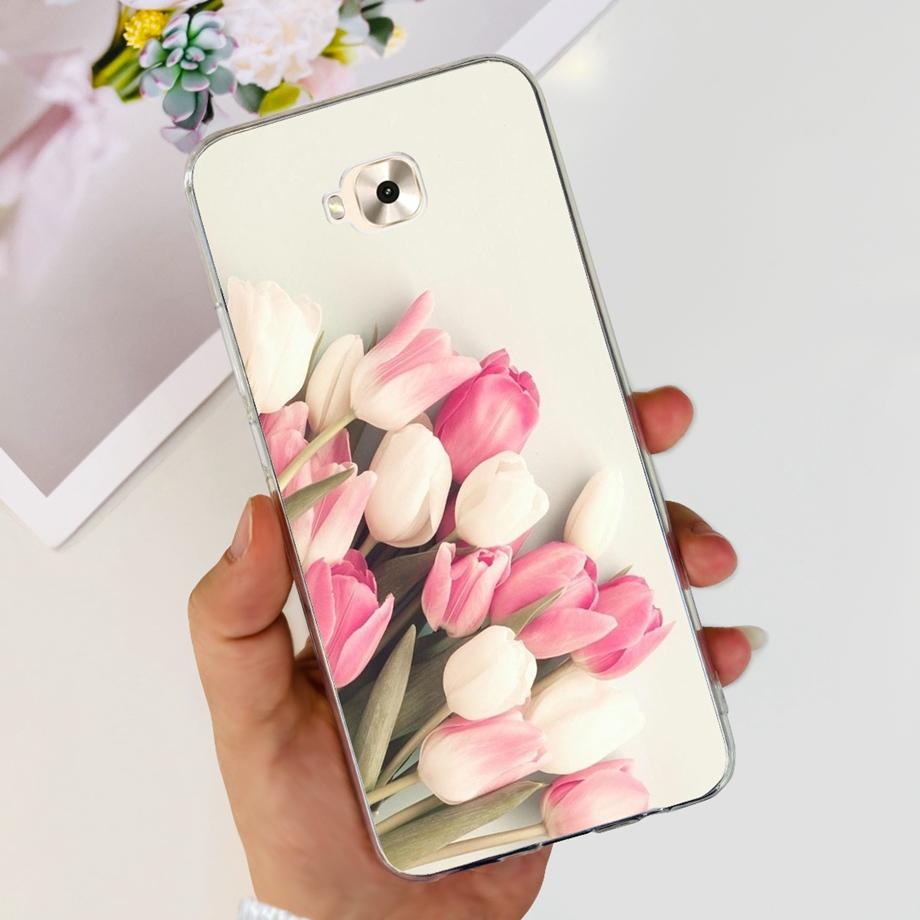 Soft TPU Slim Capa For ASUS ZENFONE ZOOM S ZE553KL Case ASUS ZENFONE 4 SELFIE ZD553KL Back Cover Transparent Cow Print Lion Etui
