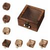 With Lock Vintage Jewelry Organizer Frosted Glass Treasure Decorative Box  Home Decoration