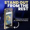 2-in-1 PSA/CGC Graded Card Protective Box with Stand Transparent Metal Magnetic Case Durable UV Protection Card Protective Case
