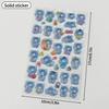 Kids 3D Cartoon Stickers Crystal Embossed Stickers  Journal Decorative Stickers For Phone & Laptop Decor Creative Exchange Gift
