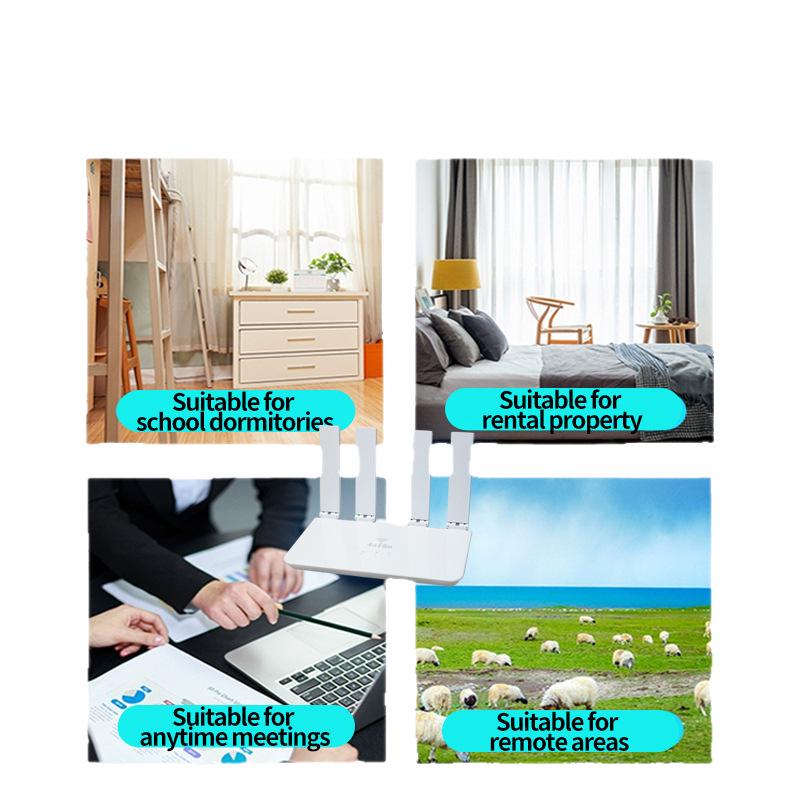 4G LTE Wireless WiFi Router with SIM Slot and Network Port - European Version